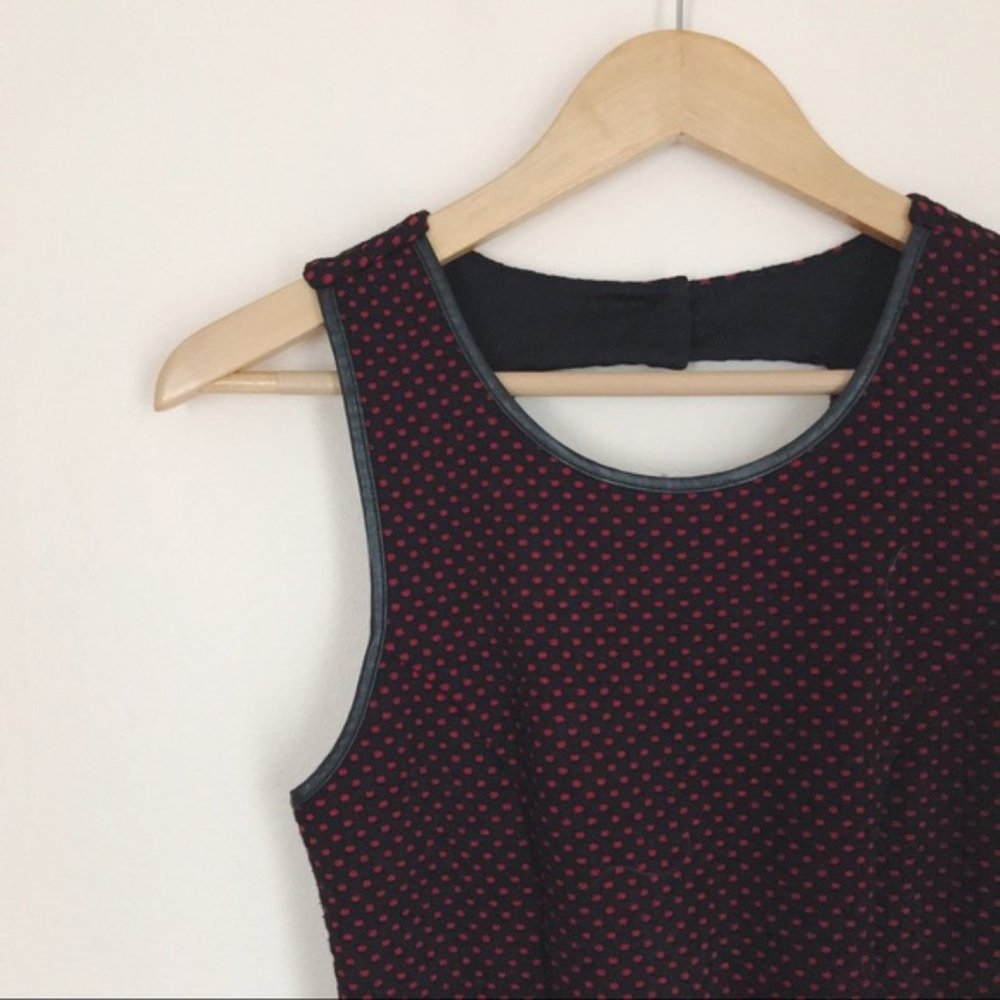 Pique Polka-Dot Fit + Flare Dress